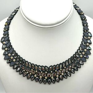 Swarovski Crystal Gray Slake Pulse Necklace